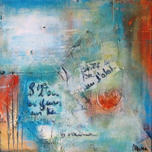 40x40 acryl collage