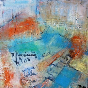 40x40 acryl collage