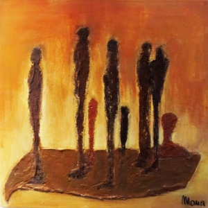 40x40 acryl technique mixte