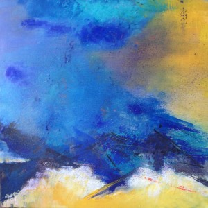 50x50 huile inspire de Zao Wou Ki