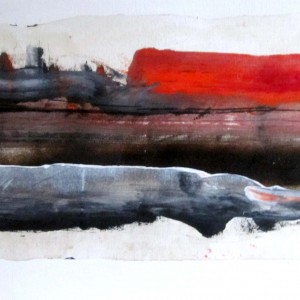 60x30 papier marouflé pigments huile